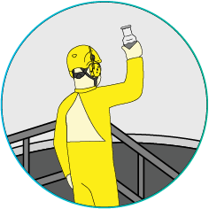 Pictogram van eindbezinkingsproces