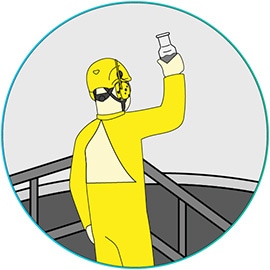 Illustratiepictogram van eindbezinking Illustratiepictogram van eindbezinking