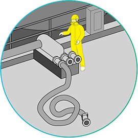 Illustratiepictogram van tweede zuivering Illustratiepictogram van tweede zuivering