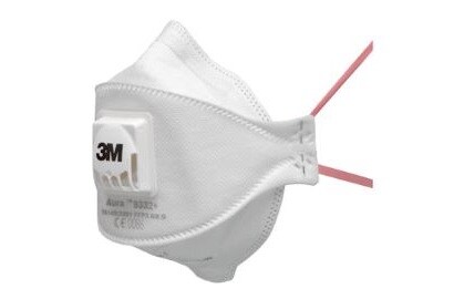 3M Aura Deeltjesmasker, FFP3, met ventiel, 9332+