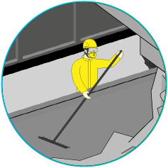 Pictogram van eerste-zuiveringsproces