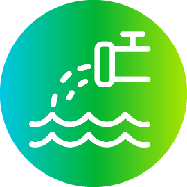 Pictogram van waterproces van nutsbedrijven en energie